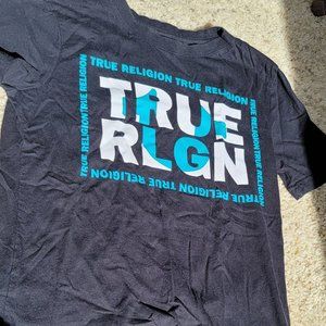 True Religion Black Short Sleeve